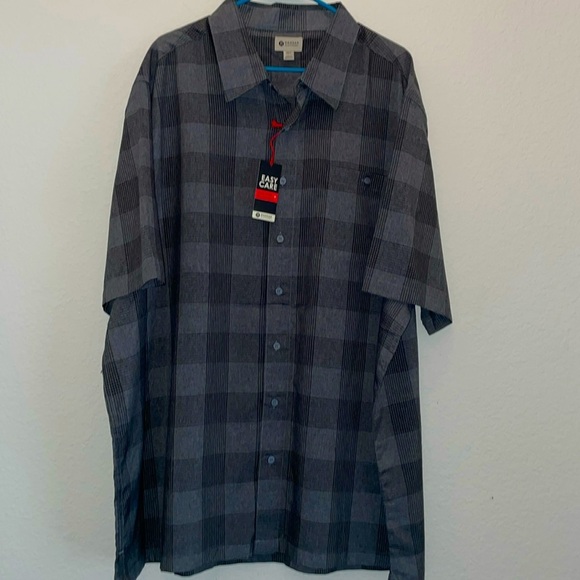 Haggar Other - NWT Haggar Clothing Men’s short sleeve plaid shirt 3XLT